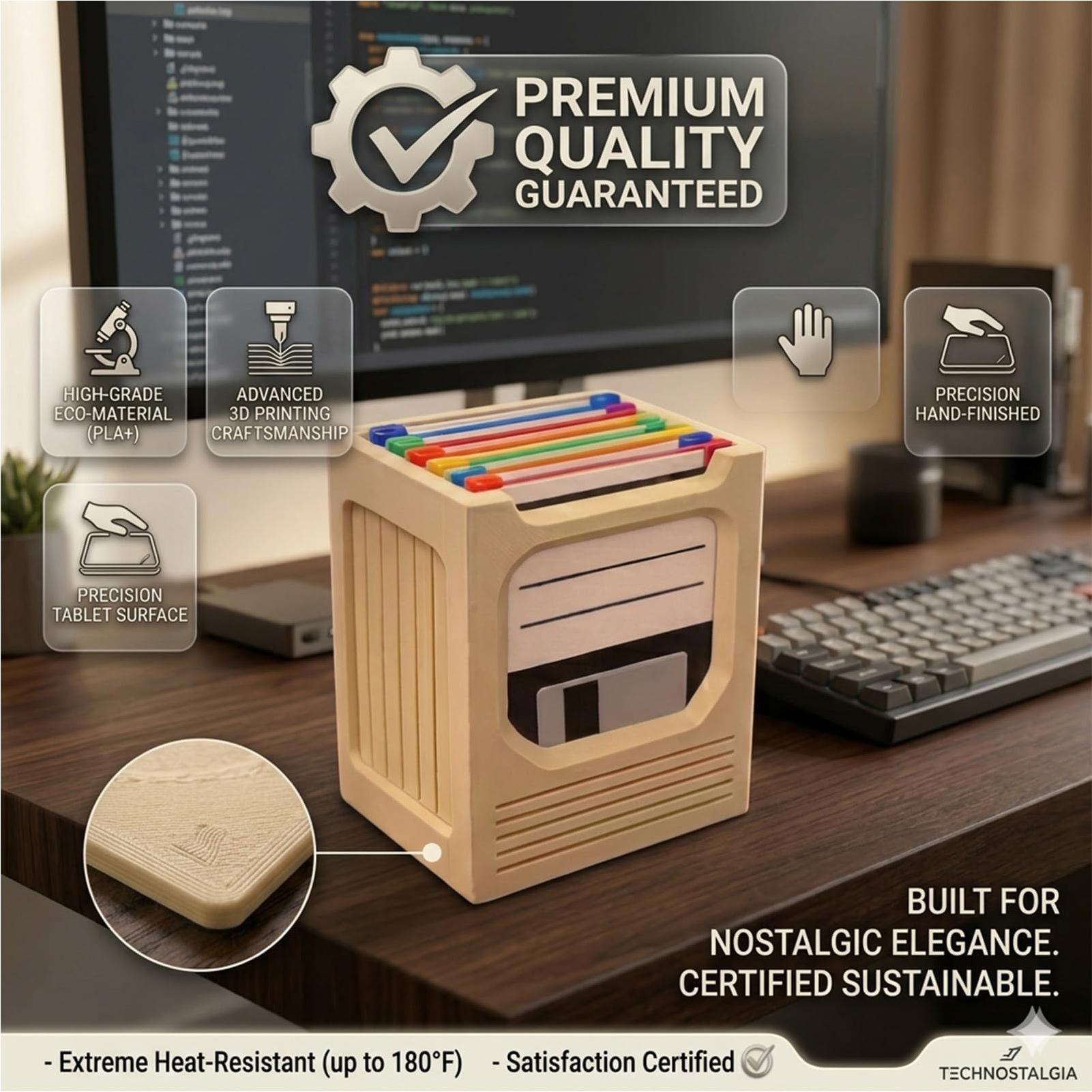 Office Tech - مجموعة حاملات أكواب بتصميم تقني عتيق،