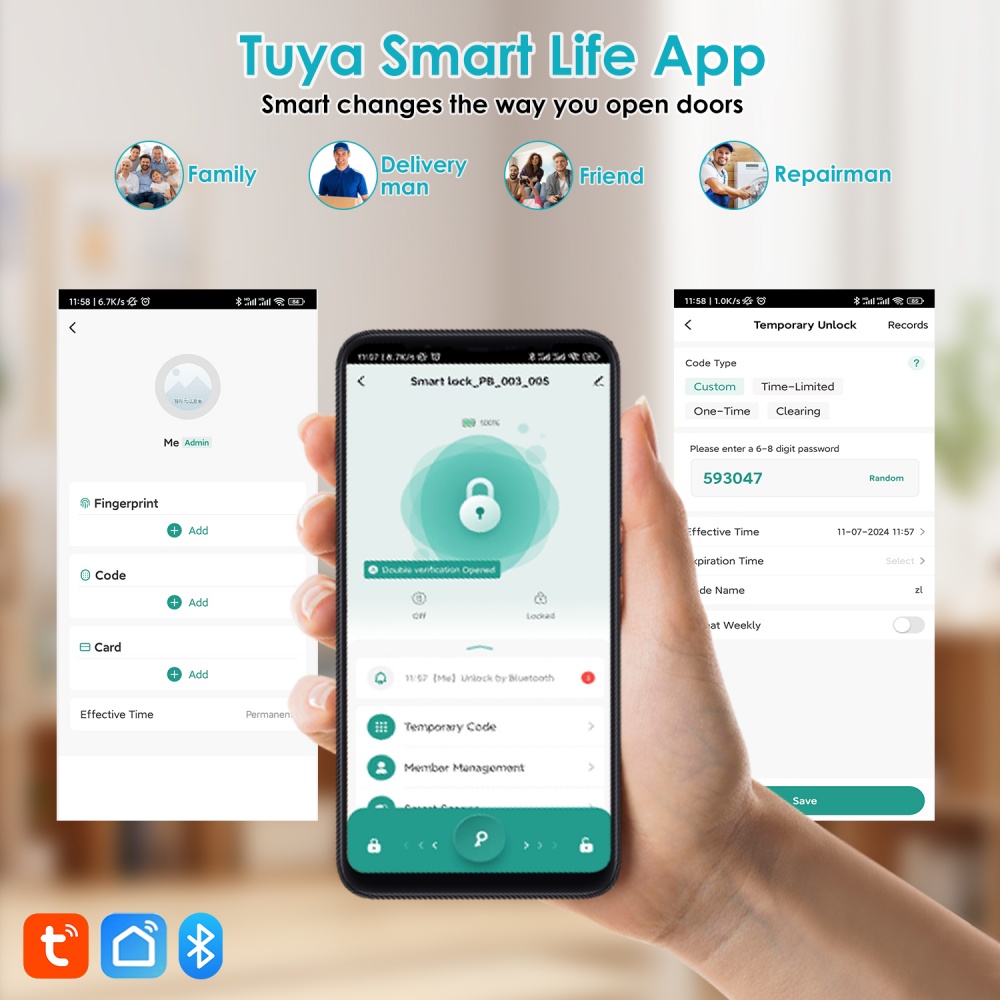 قفل ذكي YFK Tuya 5 في 1 للباب  - مراجعة Office Tech وسعره